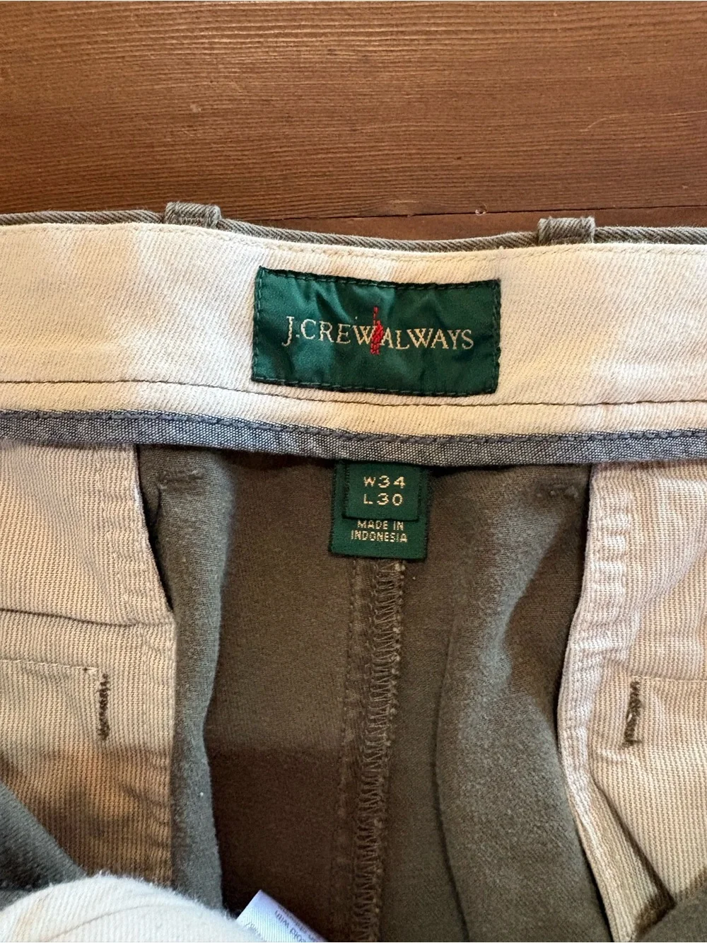 J. Crew Men's Slim Chinos in Olive